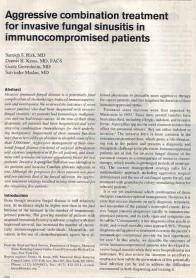 Sinusitis/ ENT Journal