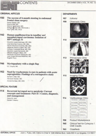 Neck airway surgery - ENT Journal