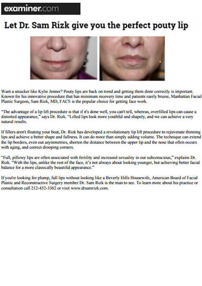 Dr. Rizk discusses the advantage of a lip lift procedure