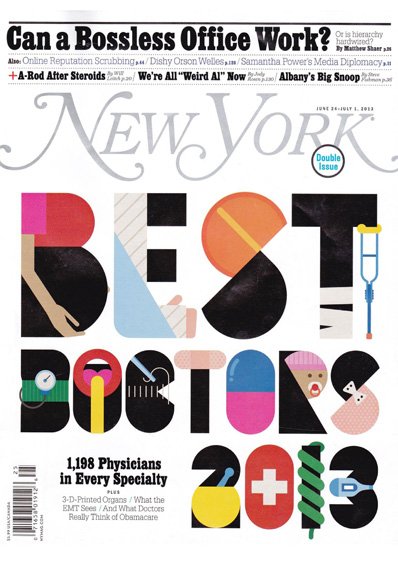 Voted by peers to New York Magazine's 2013 Top Doctors