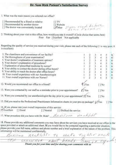 written testimonial #3961