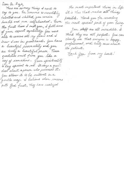 written testimonial #3925