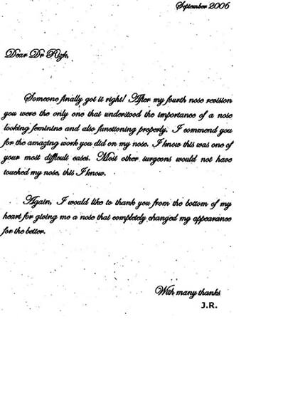 written testimonial #3910