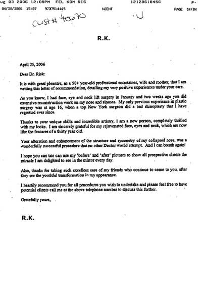 written testimonial #3904