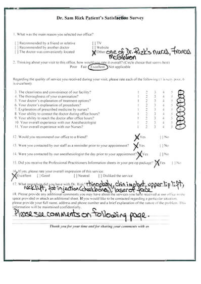 written testimonial #3953