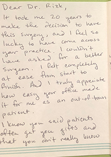 written testimonial #3864