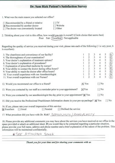 written testimonial #3965