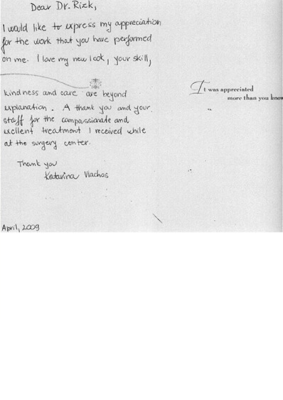 written testimonial #3923