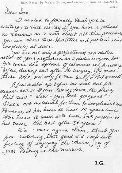 written testimonial #3885