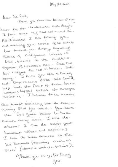 written testimonial #3889