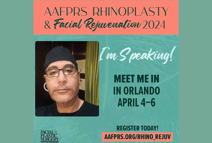 Dr. Rizk Presenting at AAFPRS Rhinoplasty & Facial Rejuvenation Conference 2024