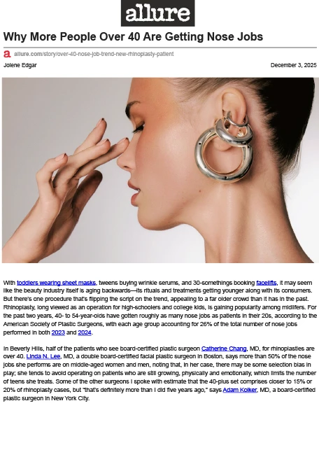 The Rise of the Over-40 Nose Job