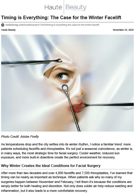 Timing is Everything: The Case for the Winter Facelift