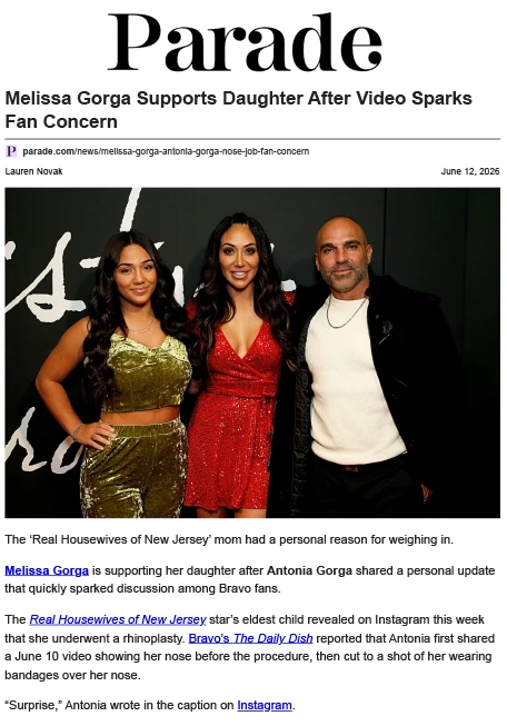 Melissa Gorga Supports Daughter After Video Sparks Fan Concern